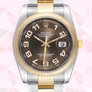 Rolex Datejust De Los Hombres 36mm 116203BRAO Esfera Marrón