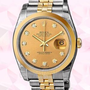 Rolex Datejust De Los Hombres 116203CDJ 36mm Reloj Esfera De Champán