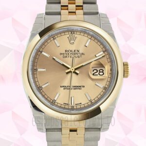 Rolex Datejust 116203CSJ De Los Hombres 36mm Automático Tono Plateado