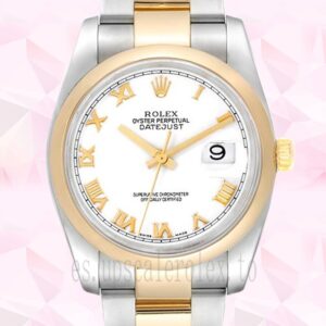 Rolex Datejust 36mm 116203-0135 De Los Hombres Esfera Blanca