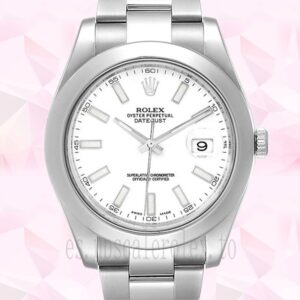 Rolex Datejust De Los Hombres 41mm 116300WSO Reloj Esfera Blanca
