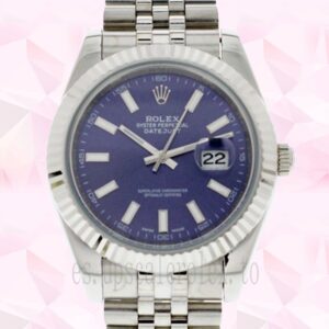 Rolex Datejust De Los Hombres 116334BLSJ 41mm Tono Plateado