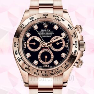 Rolex Daytona 40mm De Los Hombres m116505-0015 Esfera Negra