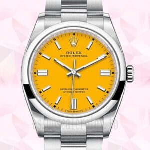 Rolex Oyster Perpetual m124300-0004 Unisexo 41mm Esfera Amarilla