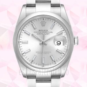 Rolex Datejust De Los Hombres m126200-0002 36mm Tono Plateado Reloj