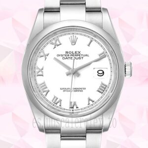 Rolex Datejust De Los Hombres m126200-0008 36mm Esfera Blanca