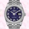 Rolex Datejust Señoras m126284rbr-0013 36mm Reloj Tono Plateado