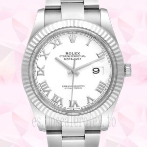 Rolex Datejust 41mm De Los Hombres 126334WRO Esfera Blanca Reloj