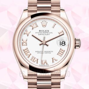 Rolex Datejust m278245-0018 Señoras 31mm Presidente Pulsera Tono Oro Rosa