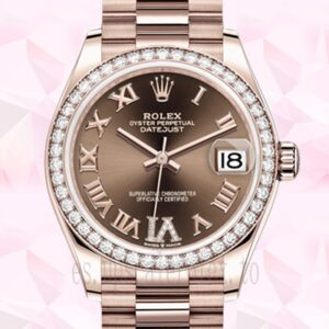 Rolex Datejust 31mm Señoras m278285rbr-0016 Tono Oro Rosa