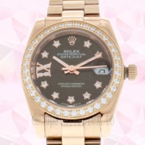 Rolex Datejust m279135rbr-0001 Señoras 28mm Tono Oro Rosa