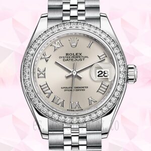 Rolex Datejust 28mm m279384rbr-0009 Señoras Automático Tono Plateado