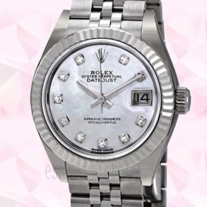 Rolex Datejust Señoras m279174-0009 28mm Tono Plateado