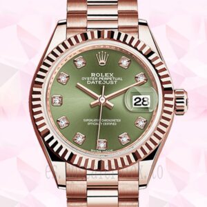 Rolex Datejust m279175-0009 Señoras 28mm Esfera Verde