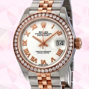 Rolex Datejust 28mm Señoras m279381rbr-0021 Tono Plateado