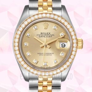 Rolex Datejust 28mm m279383rbr-0011 Señoras Tono Plateado Pulsera Jubileo