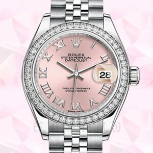 Rolex Datejust 28mm Señoras m279384rbr-0005 Esfera Rosa Automático