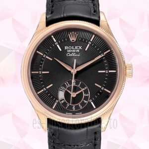 Rolex Cellini m50525-0011 De Los Hombres 39mm Tono Oro Rosa