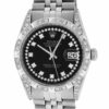 Réplica barata Rolex para hombre Datejust Steel – Oro blanco de 18 quilates y reloj de diamantes negros de 1,25 quilates