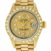 Réplica de calidad Rolex Diamond Watch Lady Datejust 18k Yg President 69178 Champagne Dial