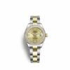 Reloj falso Rolex Lady-datejust 28 de 28 mm de acero inoxidable y oro amarillo de 18 quilates para mujer 279383rbr-0012