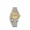Réplica de reloj suizo para mujer Rolex Datejust 31 31 mm Acero inoxidable y oro amarillo de 18 quilates 178313-0030