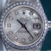 Réplica suiza Rolex Datejust Lady President 18k Oro blanco sólido Diamantes