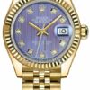 Réplica de lujo Rolex Lady Datejust 28 mm Oro amarillo 279178 Lavender Diamond Jubilee