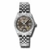 Reloj Rolex Datejust falso de 31 mm – Bisel de acero con 24 diamantes – Correa Jublilee 178344 Brdrj