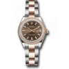 Réplica Rolex Datejust Chocolate Dial Automático Ladies Steel y 18K Everose Gold Oyster Watch 279381chso