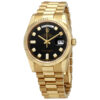 Mejor réplica Rolex Day-date Black Dial 18k Yellow Gold President Reloj automático para hombre 118238bkdp