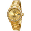 Faux Rolex Lady-datejust Champagne Diamond Dial 18kt oro amarillo presidente reloj 279138crdp