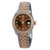 Réplica de calidad Rolex Lady Datejust Chocolate Dial Automatic Ladies Steel y 18k Jubilee Watch 279381chrj