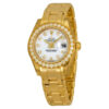 Réplica suiza Rolex Lady-datejust Pearlmaster White Dial Diamond 18k Yellow Gold Automatic Ladies Watch 80298wdpm