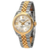 Réplica barata Rolex Lady-datejust Reloj automático para mujer Esfera plateada con diamantes 279173sdrj