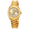 Réplique Rolex Lady-datejust Silver Diamond Dial Ladies O amarillo 18 quilates President Watch 279178srdp