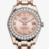 Mejor Réplica Rolex Pearlmaster 34 Automático Diamond Rose Dial Ladies Watch 18kt Everose Gold 81285pkrpm