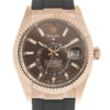 Réplica Rolex Sky-dweller Automático Cronómetro 18K Rose Gold Chocolate Dial 326235CHSR Reloj para hombre