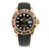 Fake Rolex Yacht-master Rainbow Sapphire Bisel «haribo»» Reloj con esfera negra 116695bksr»
