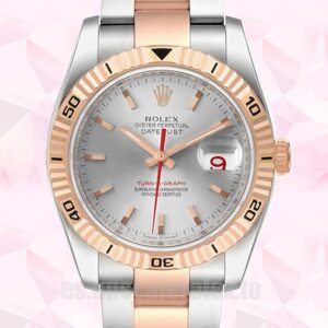 Rolex Datejust Turn-o-graph 36mm De Los Hombres 116261 Tono Plateado