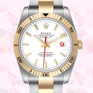 Rolex Datejust Turn-o-graph 36mm 116263 De Los Hombres Reloj Tono Plateado