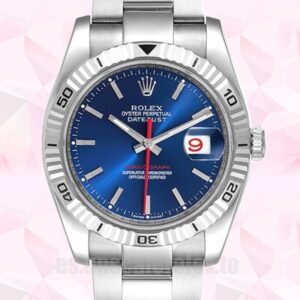 Rolex Datejust Turn-o-graph De Los Hombres 116264 36mm Tono Plateado