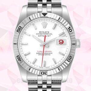 Rolex Datejust Turn-o-graph 116264 36mm De Los Hombres Esfera Blanca