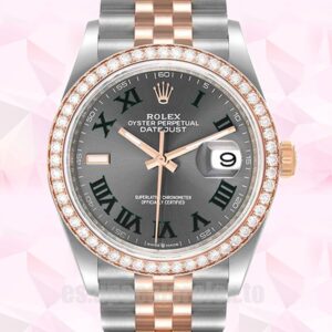 Rolex Datejust 36mm De Los Hombres m126281rbr-0017 Automático Esfera Gris