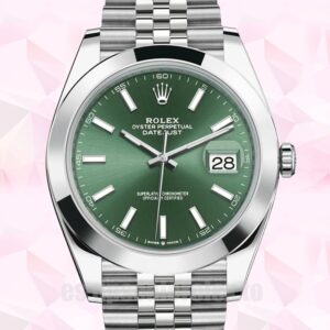 Rolex Datejust 41mm De Los Hombres m126300-0020 Tono Plateado Pulsera Jubileo