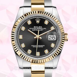 Rolex Datejust De Los Hombres 41mm m126333-0005 Esfera Negra Tono Plateado