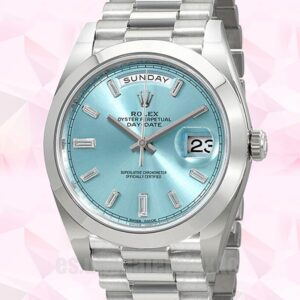 Rolex Day-Date 228206 De Los Hombres 40mm Reloj Esfera azul hielo