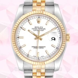 Rolex Datejust 36mm 116233 De Los Hombres Esfera Blanca Automático