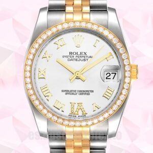 Rolex Datejust De Los Hombres 36mm 116243 Tono Plateado Esfera Blanca
