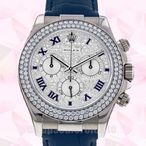 Rolex Daytona De Los Hombres 40mm 116589 Esfera Con Pavé De Diamantes Automático